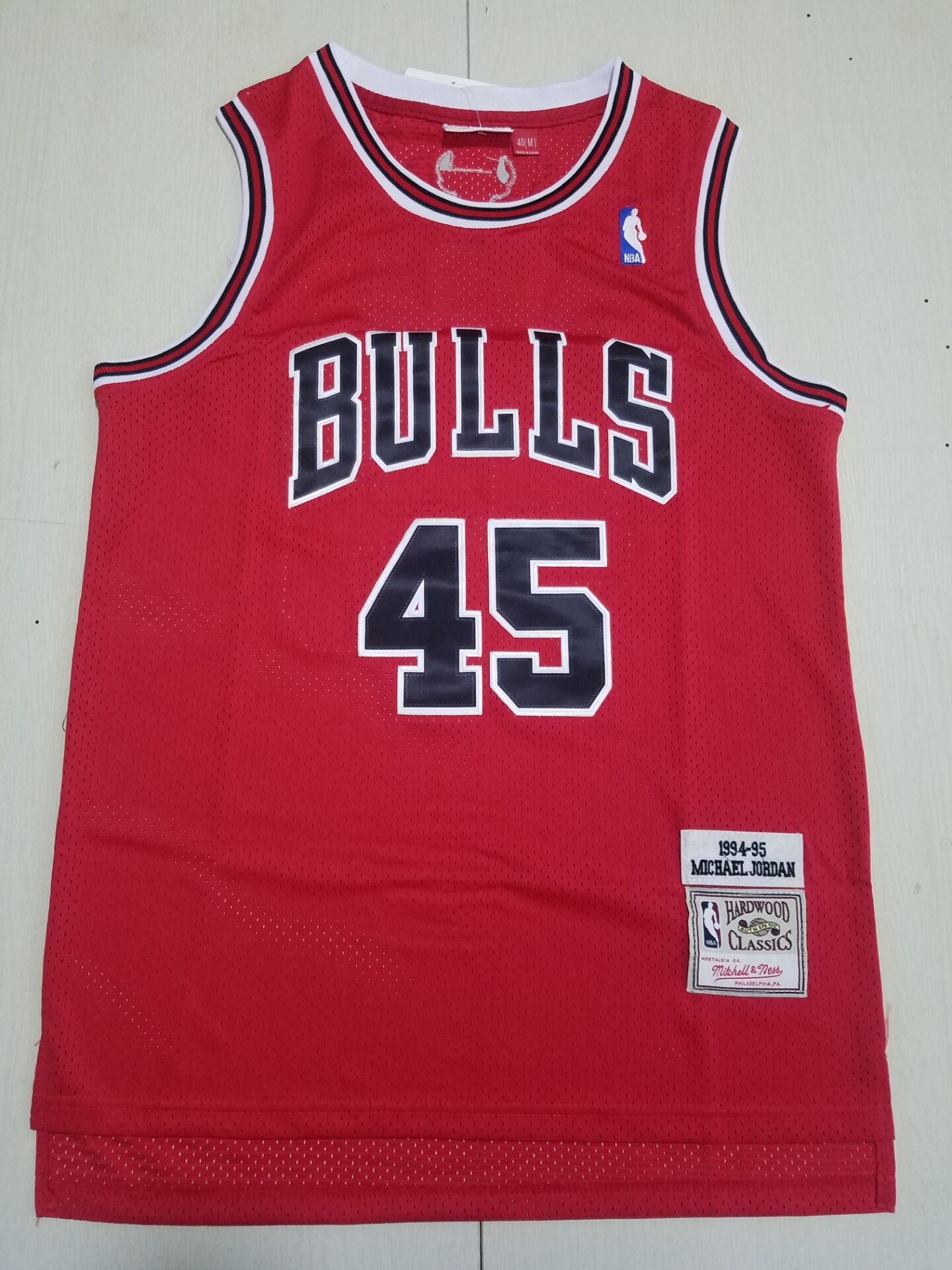 Men Chicago Bulls #45 Jordan Red Throwback 2022 NBA Jersey